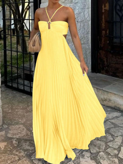 Faltenfreies ärmelloses Trägerkleid