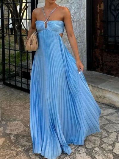 Faltenfreies ärmelloses Trägerkleid