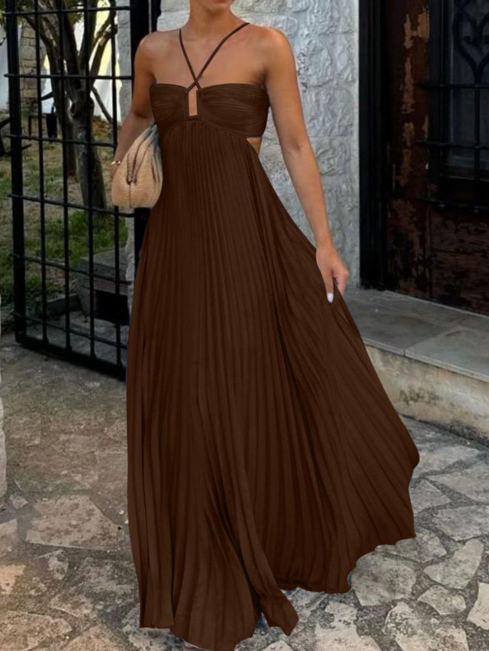 Faltenfreies ärmelloses Trägerkleid