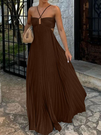 Faltenfreies ärmelloses Trägerkleid