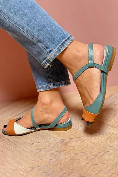 GINEVRA | Elegante Tricolore Open-Toe Sandalen für einen raffinierten Look