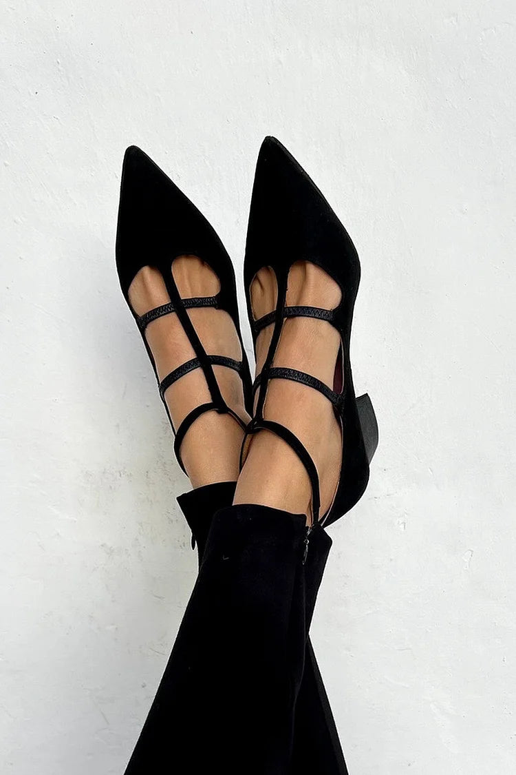 BENEDETTA | Elegante spitze Schnürballerinas für einen raffinierten Look