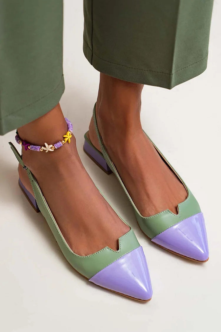 VITTORIA | Elegante Ballerinas mit Zehenkappe und zweifarbigen Details für einen raffinierten Stil