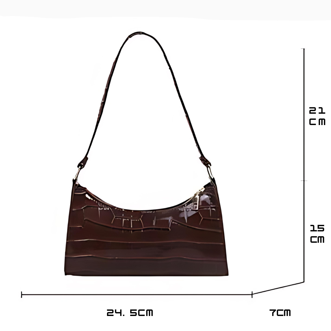 Olivia - Glänzende Lederhandtasche