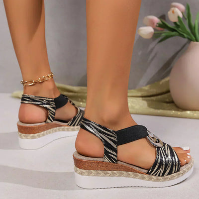 Bella - Gedruckte orthopädische Sandalen