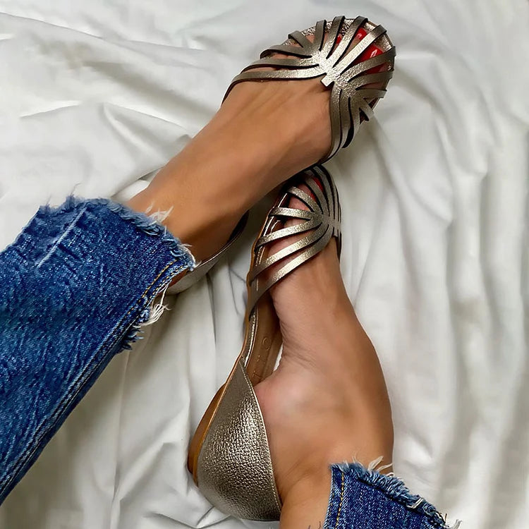 LIA Ballerinas mit Offener Spitze - Elegante und Modische Schuhe