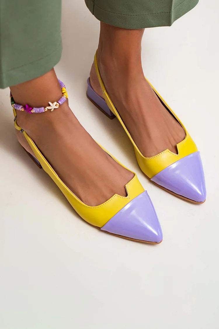 VITTORIA | Elegante Ballerinas mit Zehenkappe und zweifarbigen Details für einen raffinierten Stil