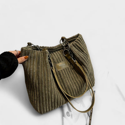 Olivia - Weiche Cord Schultertasche