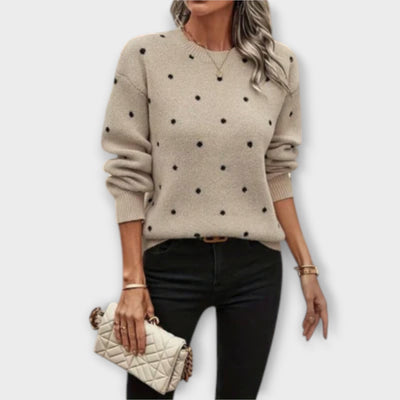 Imelda – Lässiger Strickpullover mit langen Ärmeln
