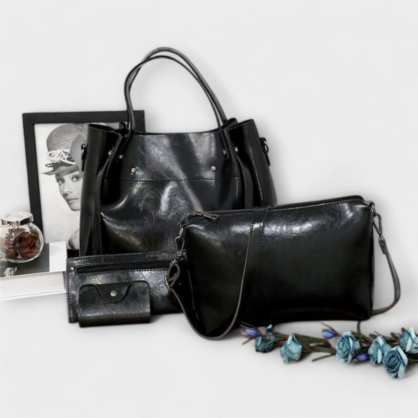 Olivia - 4-teiliges Vintage-Taschenset