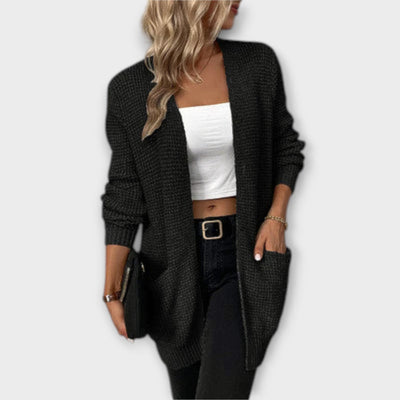Sharon - Lässiger Strickcardigan mit Taschen