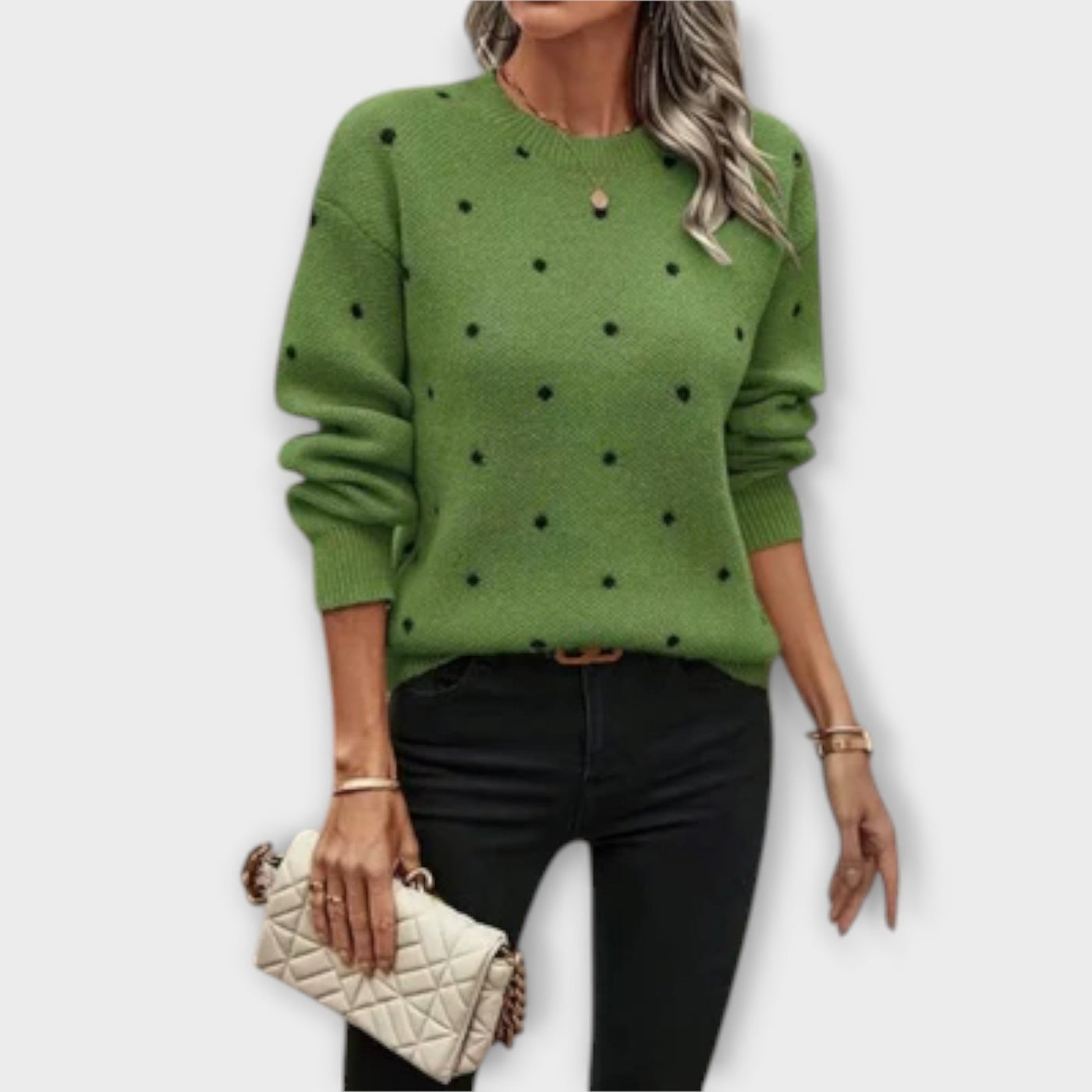 Imelda – Lässiger Strickpullover mit langen Ärmeln