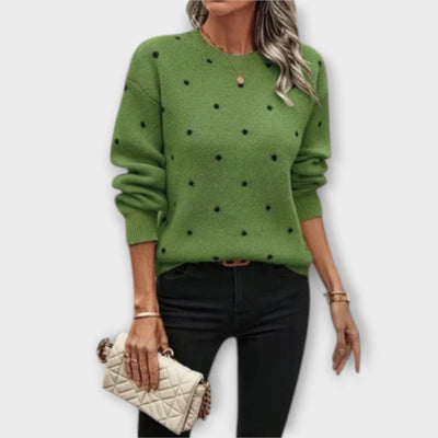 Imelda – Lässiger Strickpullover mit langen Ärmeln