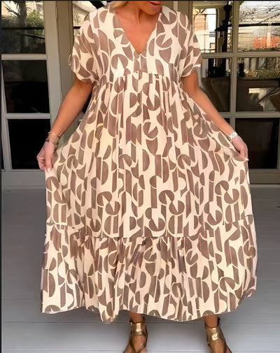 Colette | V-Ausschnitt fließendes Kleid