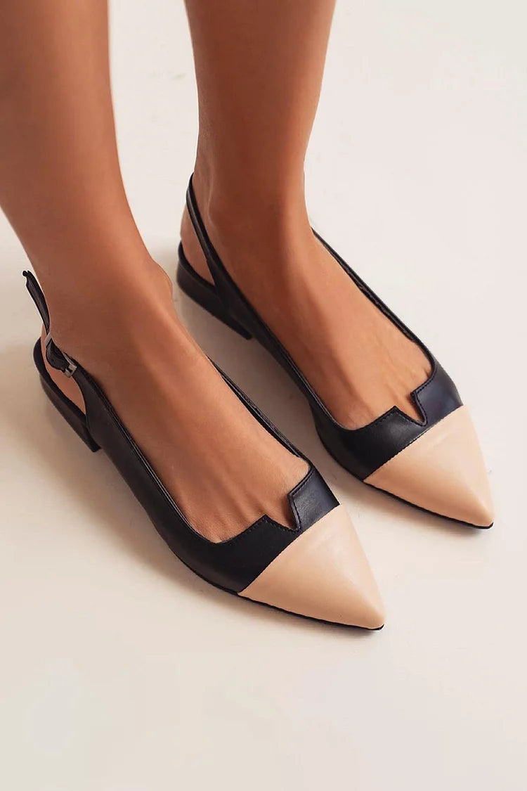 VITTORIA | Elegante Ballerinas mit Zehenkappe und zweifarbigen Details für einen raffinierten Stil
