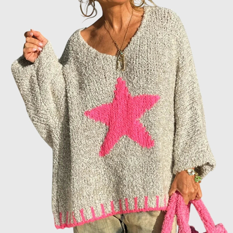 Aria - V-Ausschnitt Strickpullover