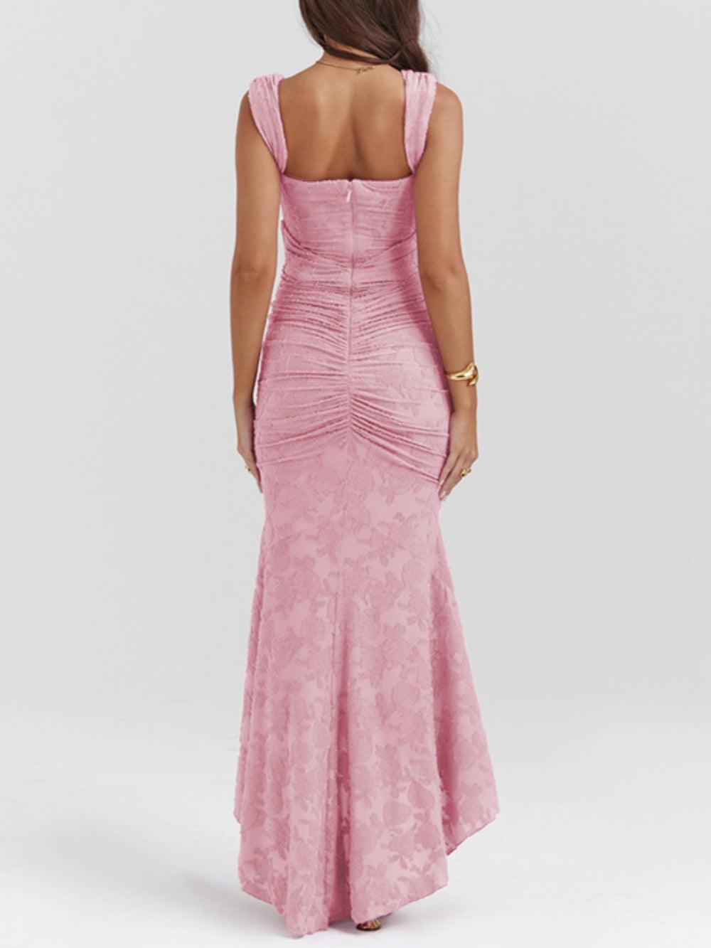 Blaue Glockenblume Floral Maxi-Kleid