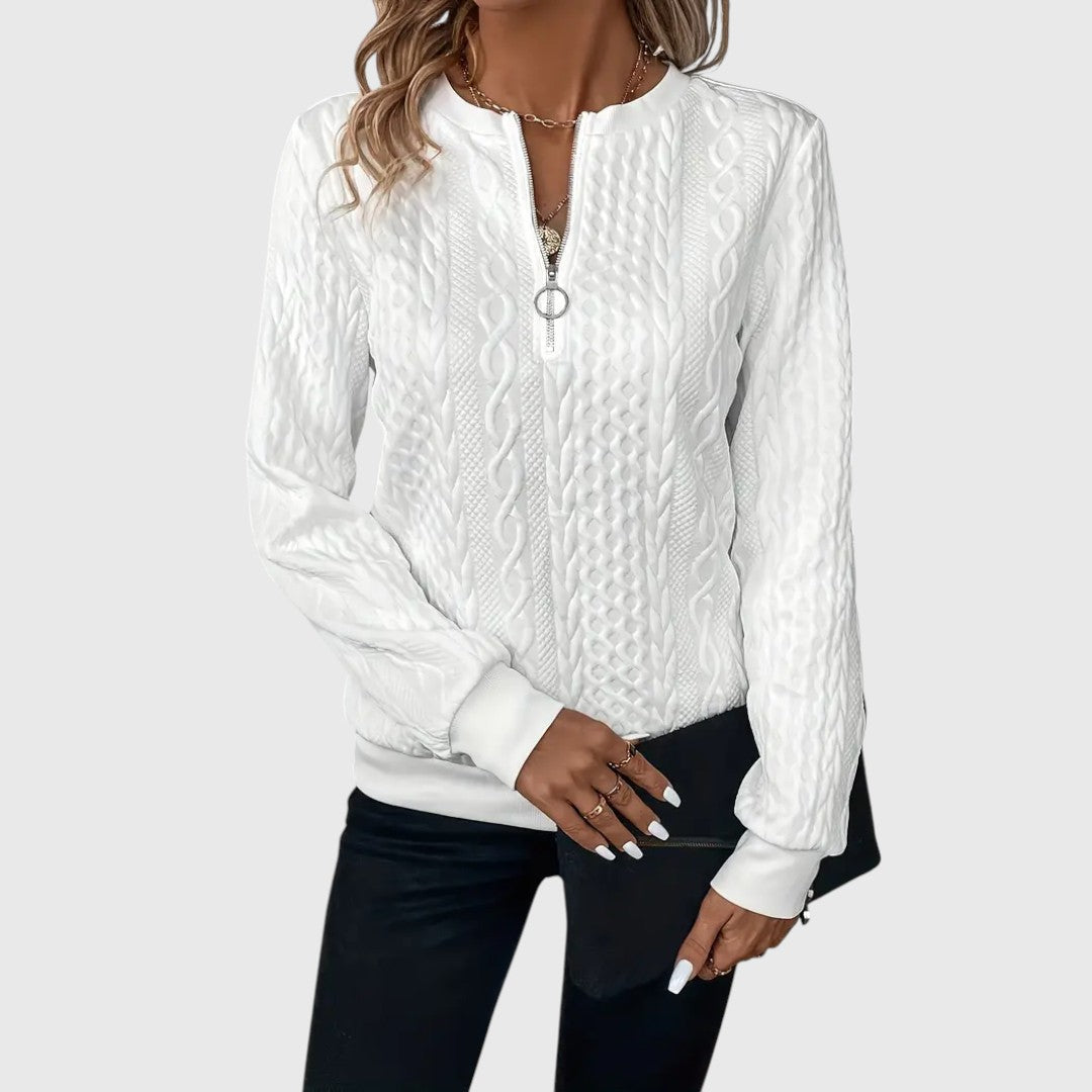 Josine - Eleganter Pullover mit Reißverschluss