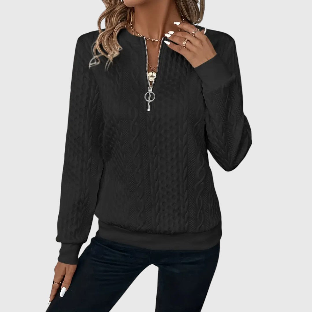 Josine - Eleganter Pullover mit Reißverschluss