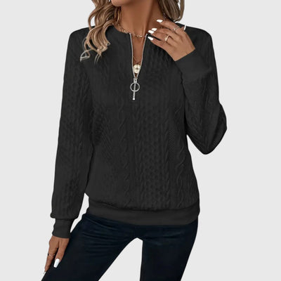 Josine - Eleganter Pullover mit Reißverschluss