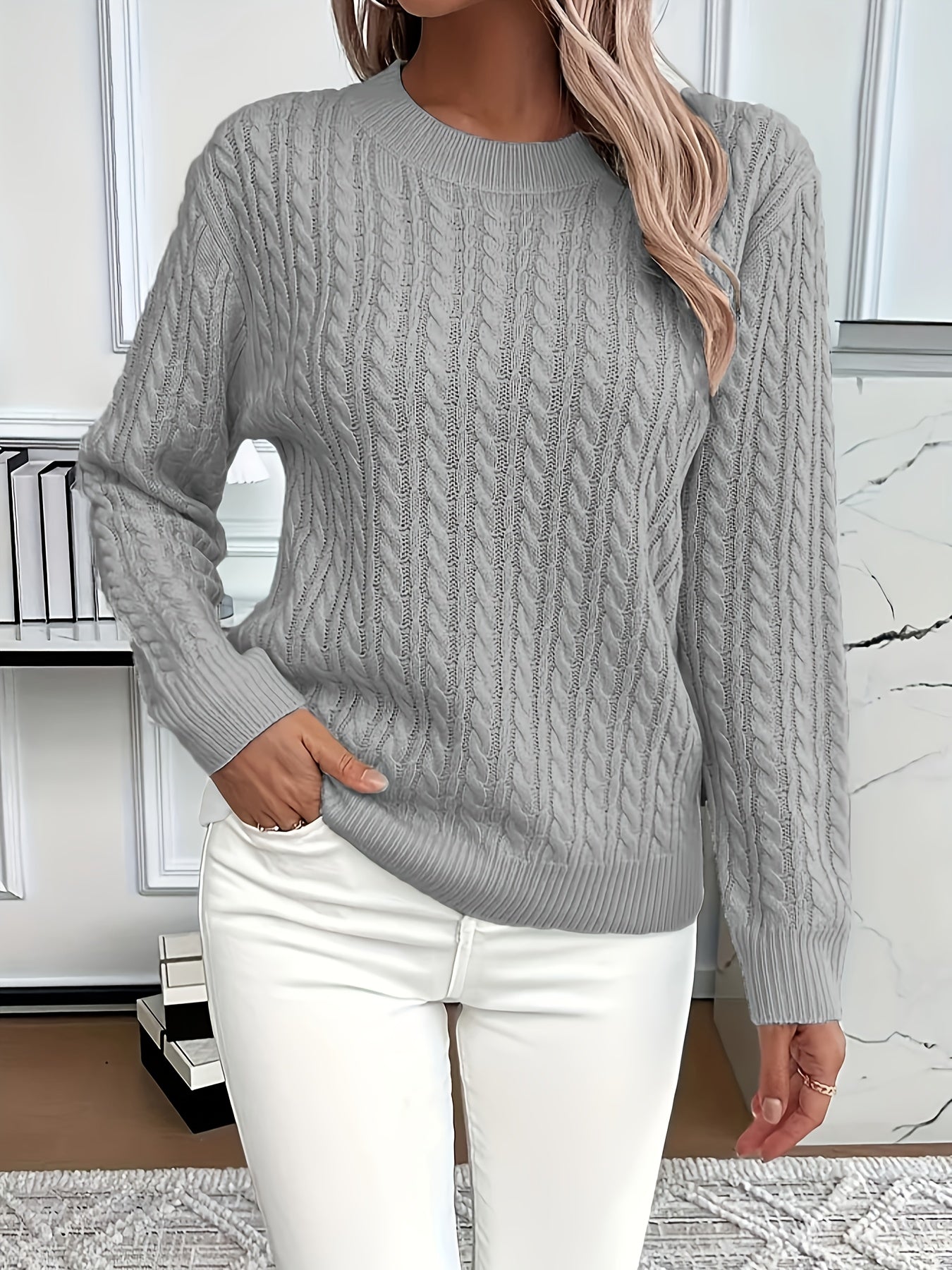 Antonella - Lässiger, lockerer Rundhals-Pullover