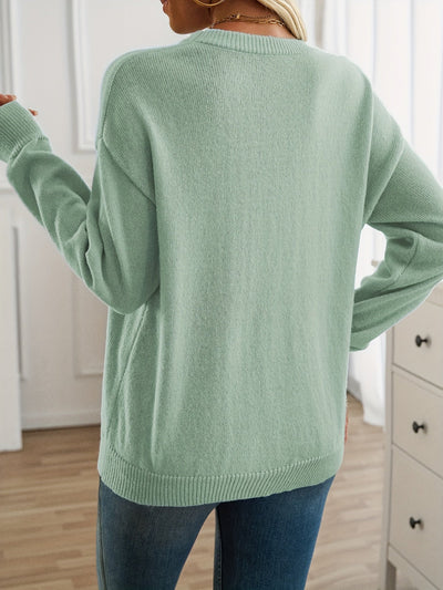 Elisabeth - Pullover mit langen Ärmeln und Rundhalsausschnitt