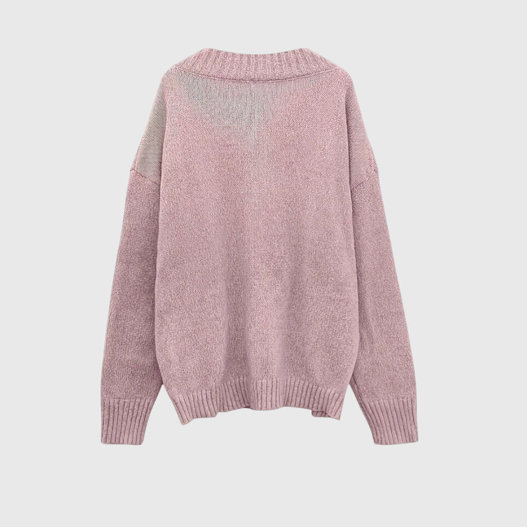 Carole - V-Ausschnitt Strickpullover