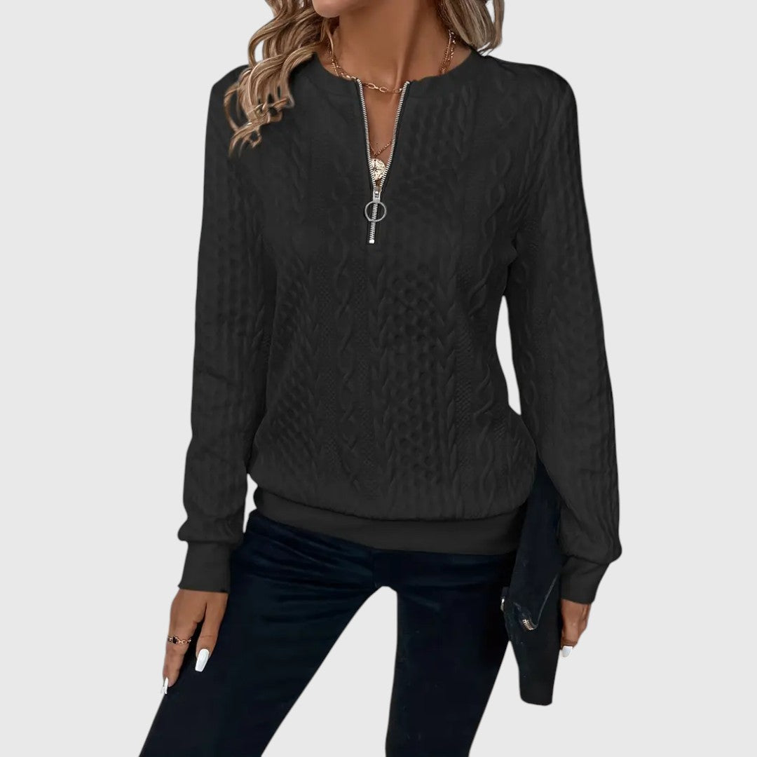 Josine - Eleganter Pullover mit Reißverschluss