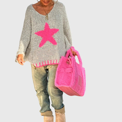 Aria - V-Ausschnitt Strickpullover