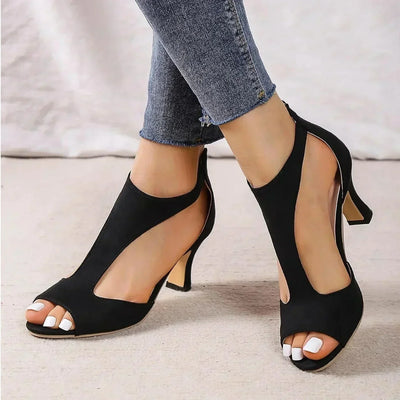 Amerra - Stiletto Sandalen mit Reißverschluss