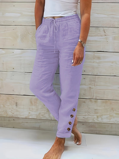 Linnea™ – Slim Rechte Baumwollhose