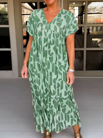 Colette | V-Ausschnitt fließendes Kleid