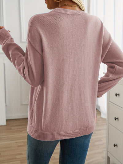 Elisabeth - Pullover mit langen Ärmeln und Rundhalsausschnitt