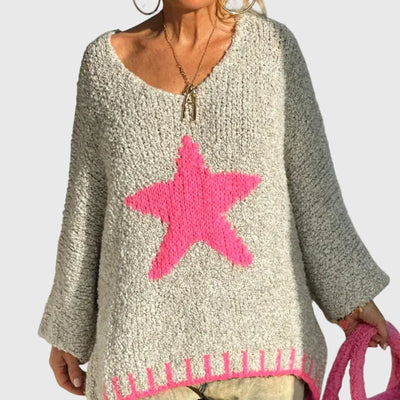 Aria - V-Ausschnitt Strickpullover