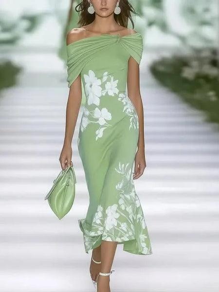 Frühling Sommer Blumenmuster Elegante Kleider