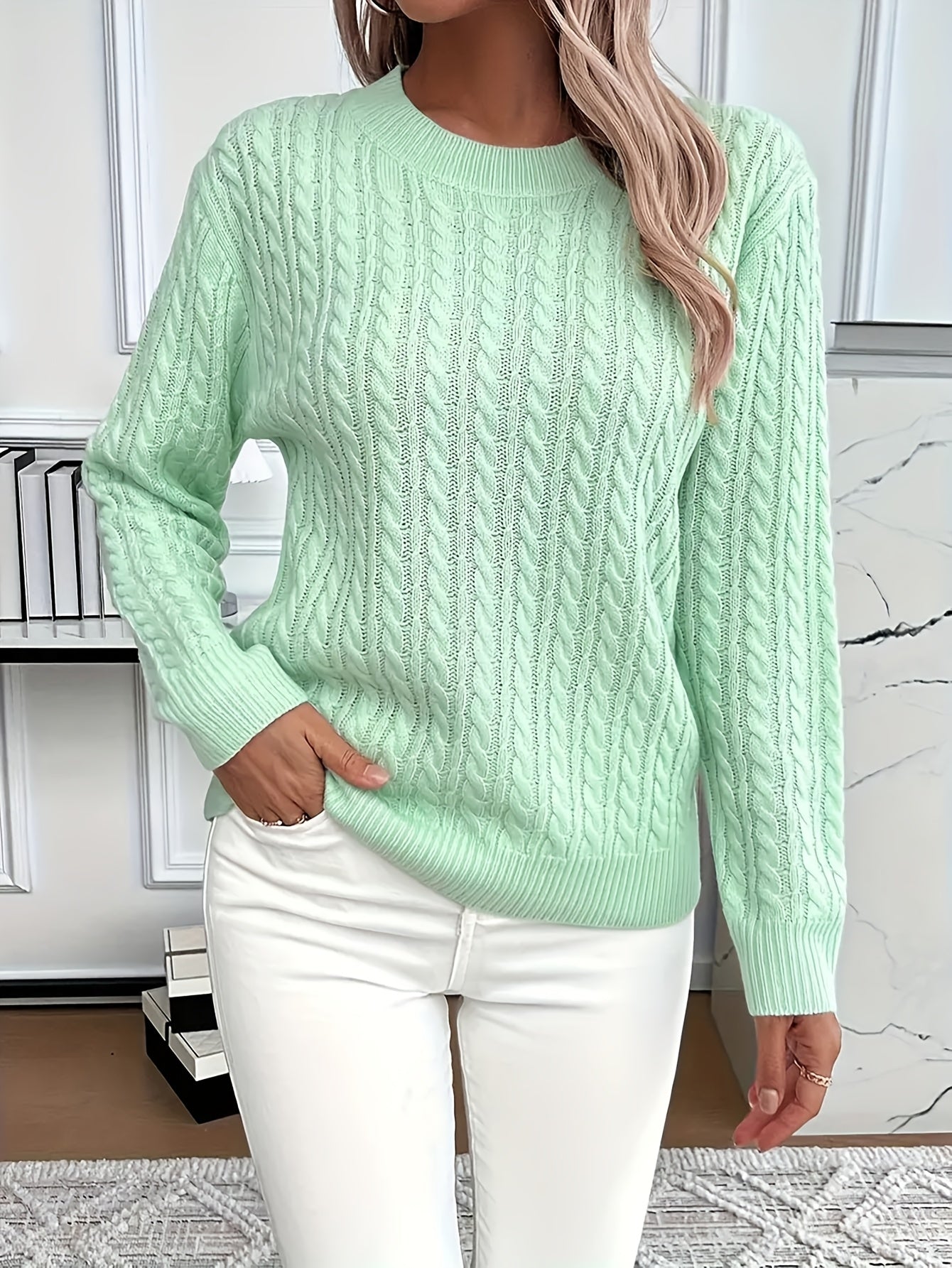 Antonella - Lässiger, lockerer Rundhals-Pullover