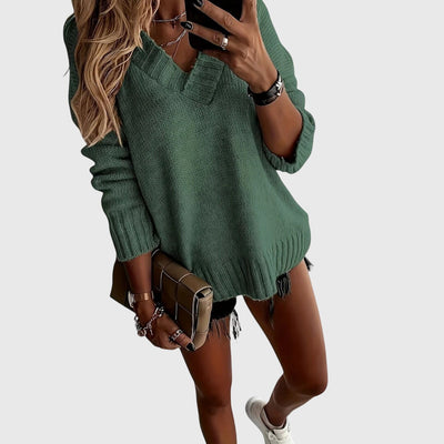 Carole - V-Ausschnitt Strickpullover