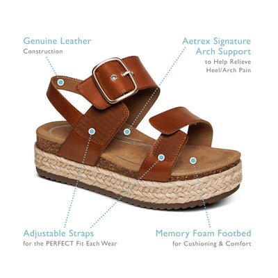 Brooke - Plattform-Sandalen mit Fußgewölbeunterstützung
