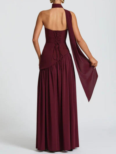 Maliyah Maxikleid - Kirschlack