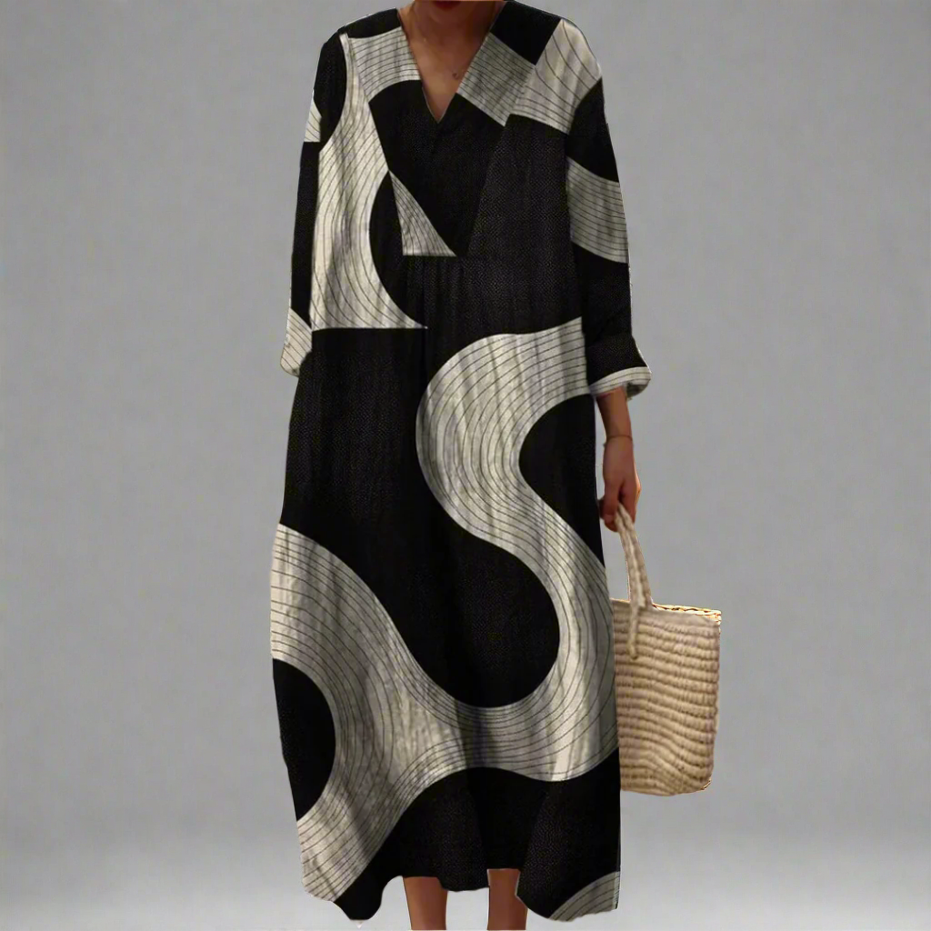 Karen™ | Elegantes geometrisches Kleid