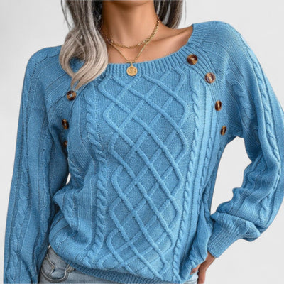 Mila - Strickpullover mit Knöpfen