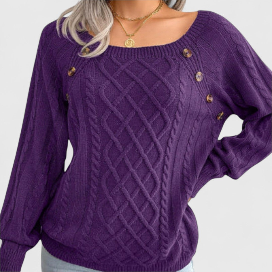 Mila - Strickpullover mit Knöpfen