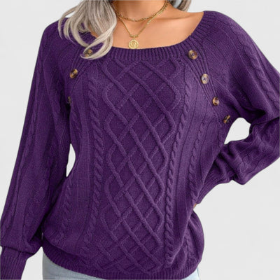 Mila - Strickpullover mit Knöpfen