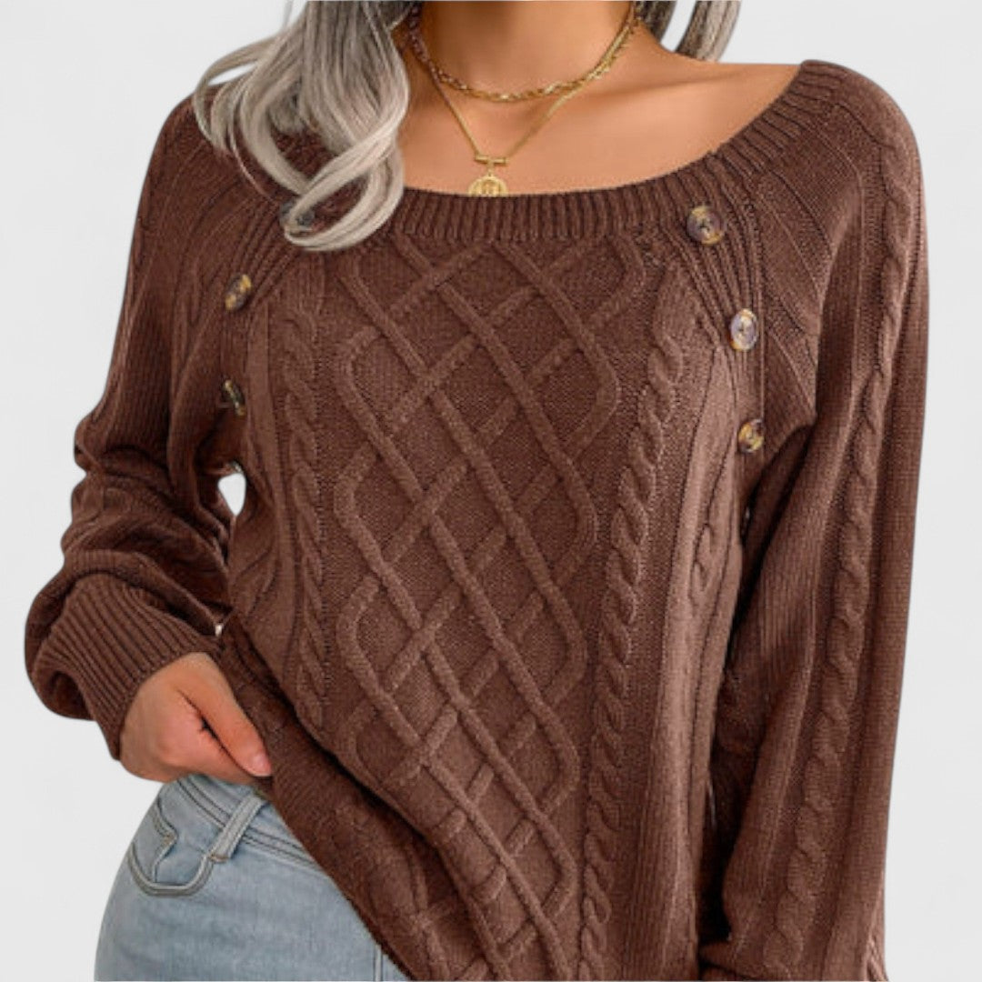 Mila - Strickpullover mit Knöpfen
