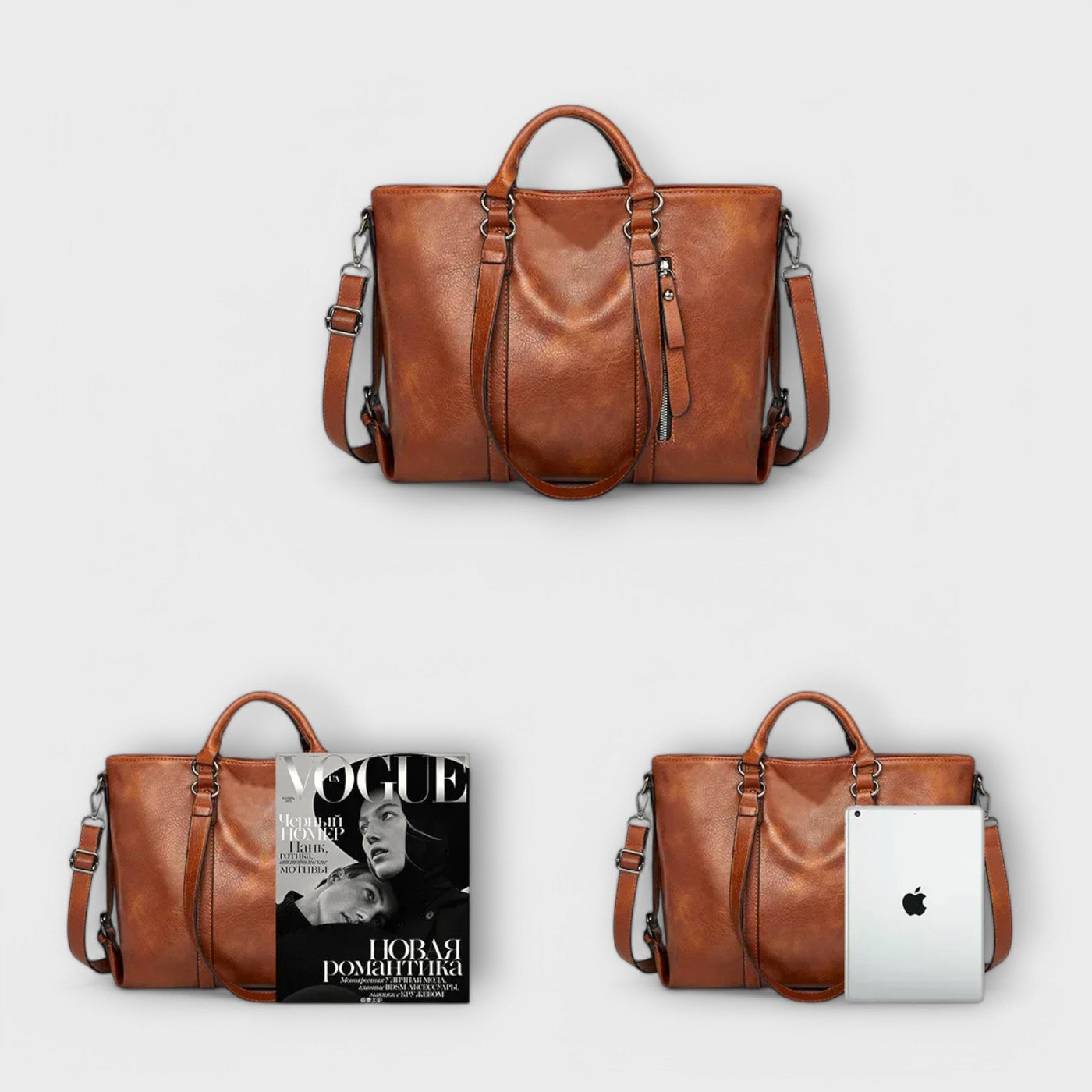 Olivia - Große Lederhandtasche