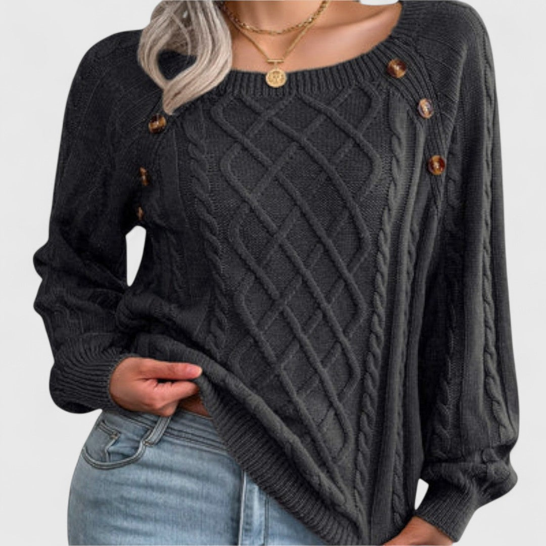 Mila - Strickpullover mit Knöpfen