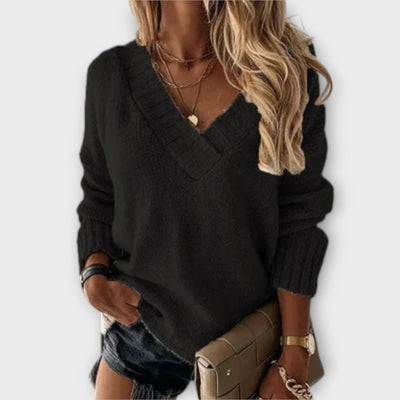 Avril - Gemütlicher V-Ausschnitt Pullover
