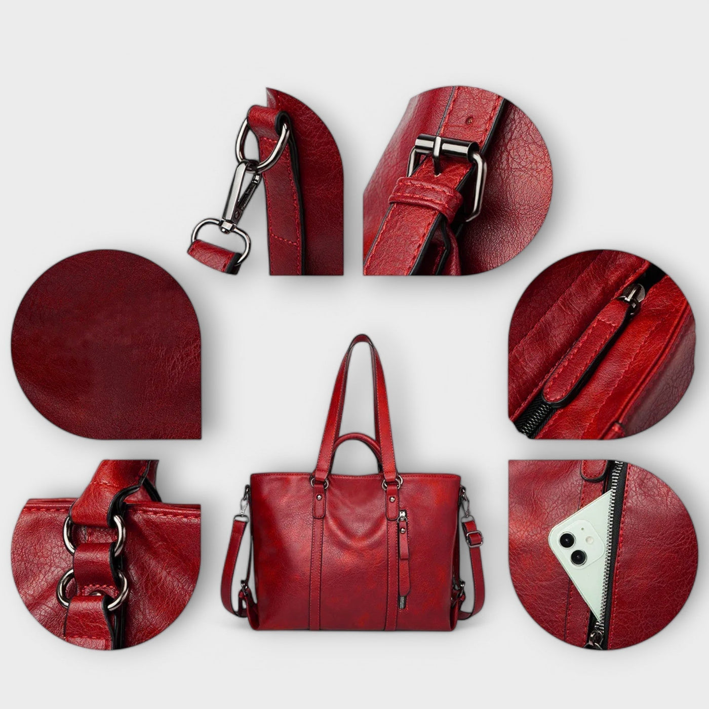 Olivia - Große Lederhandtasche