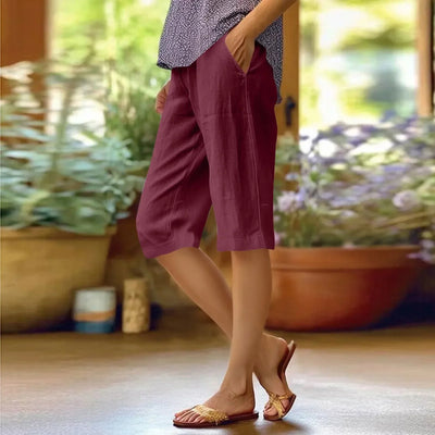 Brenda | Hohe Taille Einfarbige Casual Hose