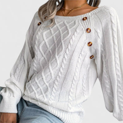 Mila - Strickpullover mit Knöpfen